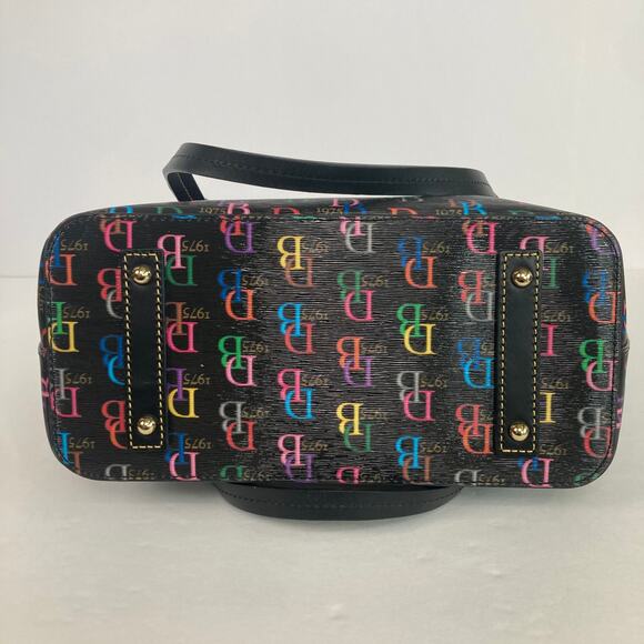 Dooney & Bourke Multi Color Monogram DB75 Nelly Tote Shoulder Bag - Picture 7 of 14